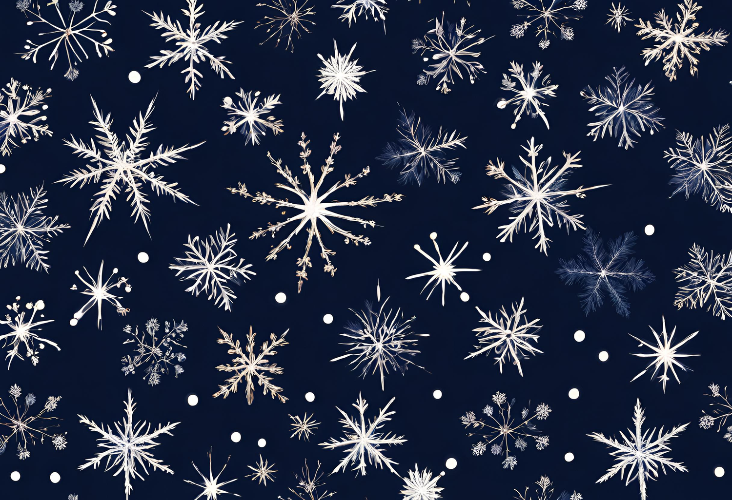 Navy Blue SnowFlake 