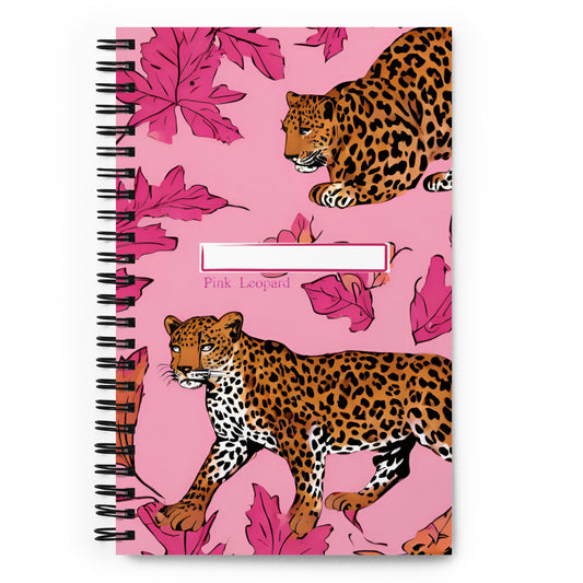 Pink Leopard Spiral notebook